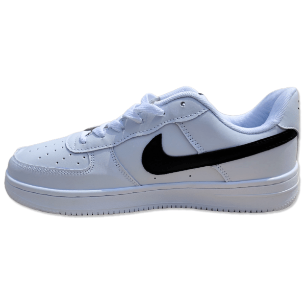 AF 1 (White Black Swoosh) side view