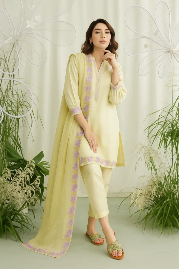 Model 1 Printed Criss-Cross Flats (Green)