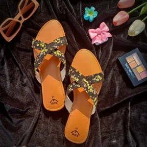 Printed Criss-Cross Flats (Black)