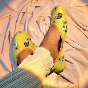 Image of Printed Jutti (Lemon)