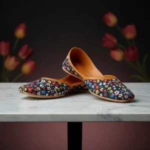 Image of Printed Jutti (Black)