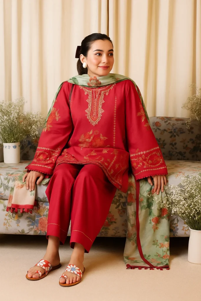 Model of Printed Kolha Flats (Red)