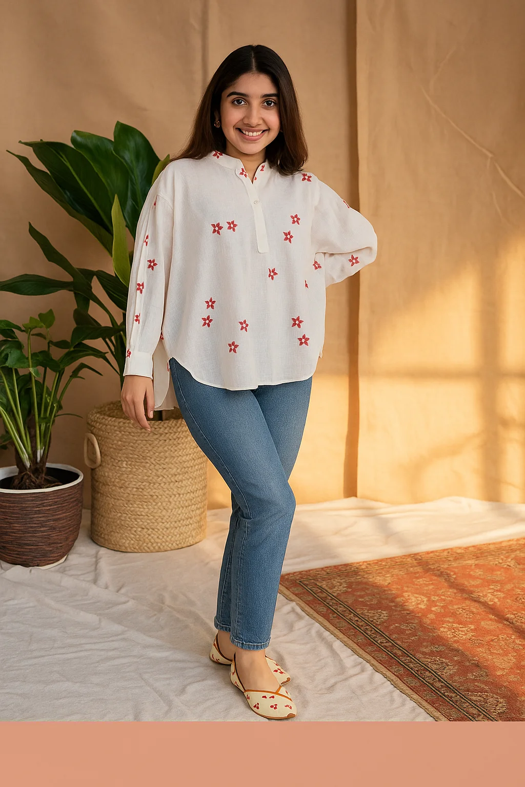 Model of Printed Jutti (White)