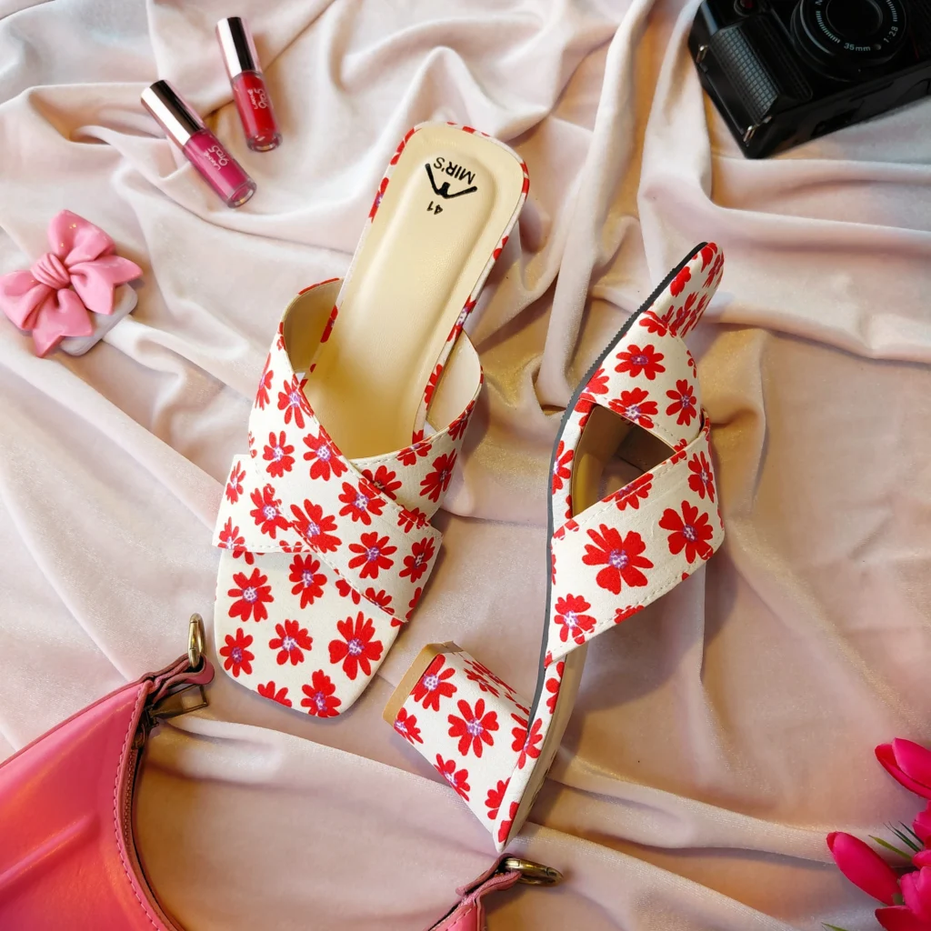 Image of Red Daisy Heel