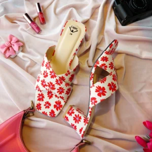 Image of Red Daisy Heel